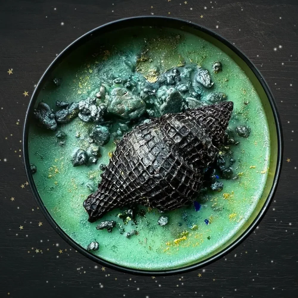 Brazilian Zom Zom Wickless Candle: Caramel Pistachio Vanilla Sandalwood Scent